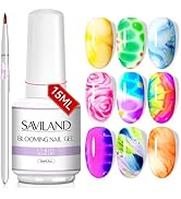 Saviland Blooming Gel - 15ml Clear Blooming Nail Gel Nail Polish Blossom Gel Soak Off U V LED wit...
