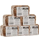 RA Cosmetics 100% African Black Soap 5 oz. (Pack of 6)