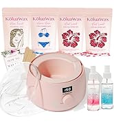 KoluaWax Premium Waxing Kit for Women - Hot Melt Hard Wax Warmer for Hair Removal, Eyebrow, Bikin...
