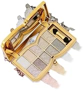 NVLEPTAP 10 Colors Glitter Shimmer Eyeshadow Palette Sparkle Eye Shadow Palette Makeup Gold Eyesh...