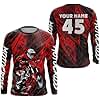 PIONAMZIOZ Motocross Jersey Dirt Bike Shirt Kid Adults UPF30+ Custom Motocross Racing Jersey Motocross Shirt Racing Off-Road (US, Alpha, Small, 5X-Large, Regular, Regular, Red)