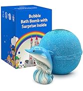 Bath Bomb for Kids with Surprise Dolphin Toy Inside - Natural Ingredients Safe for Sensitive Skin...