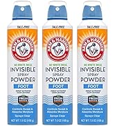 Arm & Hammer Invisible Foot Powder Spray, Clear Talc-Free Foot Odor & Sweat Control, Foot Spray O...