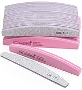 35 Count Nail Files and Buffers Kit, Reusable Sanding Buffing Blocks Fingernail File 100/180 Grit...