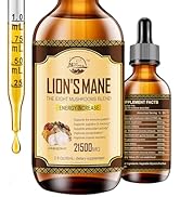 Lions Mane Supplement, Liquid Mushroom Extract Drops, 8 Mushrooms Complex for Cognitive Support a...