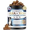 Flea and Tick Prevention for Dogs, 200 Soft Chews for Dog Fleas Ticks Treatment, Natural Dogs Oral Flea Chewables Support Supplement, Flea and Tick Chews for All Breeds & Sizes