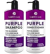 Purple Shampoo and Conditioner Set - Sulfate Free Salon Grade (2 x 16.9 fl oz) - Hydrating Toner ...