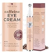 Tree to Tub Caffeine Eye Cream - Hydrating & Firming Under Eye Cream for Dark Circles, Eye Roller...