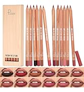 KIMIEYE Cream Lip Liner Set, 12 Colors Matte Finish Series Lip Liners Pen Kit for Women, Long Las...
