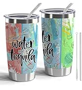 CWEGSJ Tequila Gifts Tequila Lover 20oz Tumbler with Lid and Straw Double Wall Insulated Tumbler ...