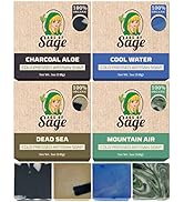 Age of Sage Natural Bar Soap Gift Set for Men - Vegan Bath Handmade Cold Process Artisan Soap wit...