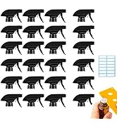 AMORIX 24PCS Trigger Sprayer Black Spray Top - Heavy Duty Replacement Nozzle with Mist Stream Spr...