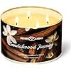 4EVER CANDLE 4-Wick Candles for Home Scented - 18oz Soy Wax Blend Candle Over 50Hrs Long-Lasting Fragrance, Home Decor and Housewarming Gifts, Sandalwood Jasmine