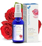 Blue Beautifly USDA Certified Organic Rose Water Spray for Face - Instant Hydration Face Mist for...