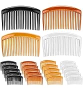 24 Pcs Plastic Hair Side Combs French Twist Comb with 23 Teeth Fine Hair Clips Decorative Hair Co...