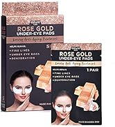 AZURE Rose Gold Luxury Anti Aging Under Eye Pads - Lifting, Smoothing & Hydrating Eye Mask Patche...