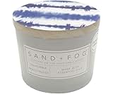 Sand + Fog Scented Candle - California Beach House – Additional Scents and Sizes – 100% Cotton Lead-Free Wick - Luxury Air Freshening Jar Candles - Perfect Home Decor – 12oz