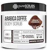 pureSCRUBS Premium Organic Arabica Coffee Body Scrub Set - ORIGINAL BLEND Large 16oz Anti Celluli...