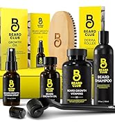 Beard Club Advanced Grooming Kit - Derma Roller, Growth Oil, Vitamins and Vitamin Spray, Shampoo,...