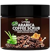 Luxura Sciences Natural Arabica Coffee Face & Body Scrub | Gently Exfoliates Dead Cells & Removes...