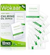 Wokaar Post Wax Oil Wipes - Perfect Refill Pack with 18 Oil Wipes for All Hair Removal Products, ...