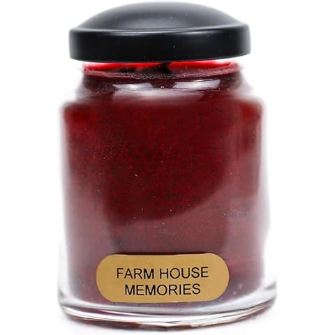 A Cheerful Giver - Farm House Memories Baby Scented Glass Jar Candle (6oz) with Lid & True to Life Fragrance Made in USA
