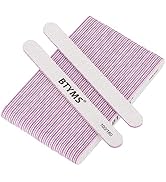BTYMS 25Pcs Nail Files 100/180 Grit Double Sided Emery Board Nail Buffering Files for Acrylic and...