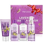 Vital Luxury Bath & Body Kit, 3 Fl Oz, Ideal Skincare Gift Home Spa Set, Includes Body Lotion, Sh...