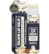 Beef Tallow Lip Balm – Natural Tallow Beeswax Chapstick – Hydrating Moisturizer Grass Fed Bison T...