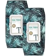 Face Wipes | Tea Tree Facial Cleansing and Gentle Make Up Remover Wipes - 2 Pack (50 Count Each) ...