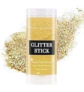MEICOLY Gold Body Glitter Stick,Singer Concerts Music Festival Rave Accessories,Mermaid Face Glit...