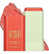 Cream Blush Stick, Monochromatic Blush Beauty Wand for Cheek and Lip Tint with Long Lasting Hydra...