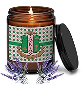 AKA Sorority Gift Sorority 7oz Lavender Scented Candle Sorority Paraphernalia Gift Pink and Green...