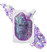 Holographic Face Glitter Gel Body Shimmer Makeup for for Hair, Face, Clavicle, Arm, Nail, Eyeshad...
