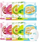 Fruit Face Masks Skincare 10 Pack, Hydrating & Moisturizing Sheet Facial Mask Skin Care Sets for ...