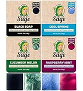 Age of Sage Natural Bar Soap Gift Set for Men - Vegan Bath Handmade Cold Process Artisan Soap wit...