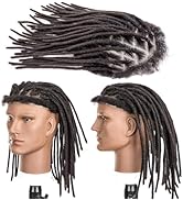 originea DAIXI 8x10 Inches Transparent Full Lace Base Afro Hair Around Dreadlock Extensions Toupe...