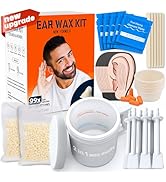Wokaar 99 Pcs Ear Hair Remover, 100g Wax, 20 Applicator Spatula, 10 Nasal Wax Sticks, New Ear Nos...