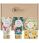 Gift Set - Lotion Sets for Women Gift, Peony Wish Body Cream Gifts Set, Include Hand Cream, Foot ...