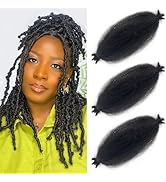 3 Packs Springy Afro Twist Hair 8 Inch Marley Twist Braiding Hair Pre fluffed Afro Twist Braiding...