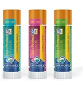 STREAM 2 SEA SPF 30 Organic Lip Balm Set, Reef Safe Cherry Vanilla, Naturally Naked and Cucumber ...