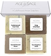 Age of Sage All Natural Mens Soap Bar - Bath Body Soap Gift Sets for Men - Handmade Organic Bar S...