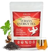 Aromlife Energy Tea for Boost & Strength, Natural Mint Flavor Energy Black Tea with No Crash, 15 ...