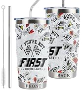 CWEGSJ Car Racing Gift Racing 20oz Stainless Steel Insulated Tumbler with Lid and Straw Race Car ...