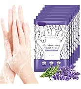 BYOTOUTY Lavender Essence Hand Masks Moisturizing Glove 6 Pack, Repairing Hand Masks for Dry Crac...