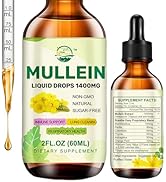 Nature's live Mullein Drops for Lungs, Mullein Leaf Extract for Lung Cleanse, Powerful Mullein fo...