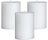 Mister Candle - 3 inch by 4 inch Tall Citronella Scented Pillar Candles (Set of 3) - Indoor & Outdoor Use