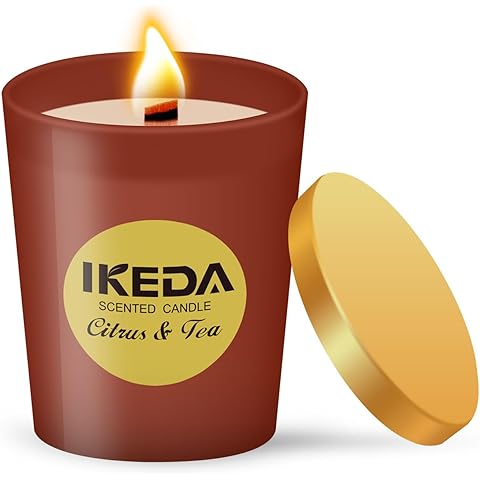 Ikeda Scented Candles | Gift for Home Aromatherapy | Non-Toxic Natural Candle | Sin...