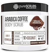 pureSCRUBS Premium Organic Arabica Coffee Body Scrub Set - COCONUT BLEND Large 16oz Anti Cellulit...