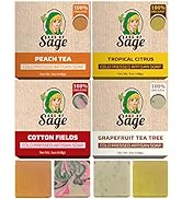 Age of Sage Moisturizing Cold Process Artisan Natural Bar Soap Gift Set w/Essential Oil for Women...